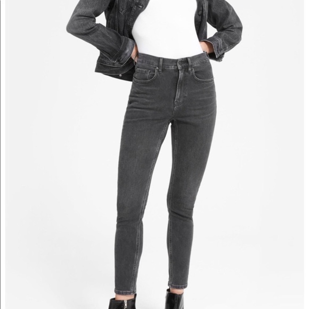 Everlane The High Rise Skinny Jean Washed Black